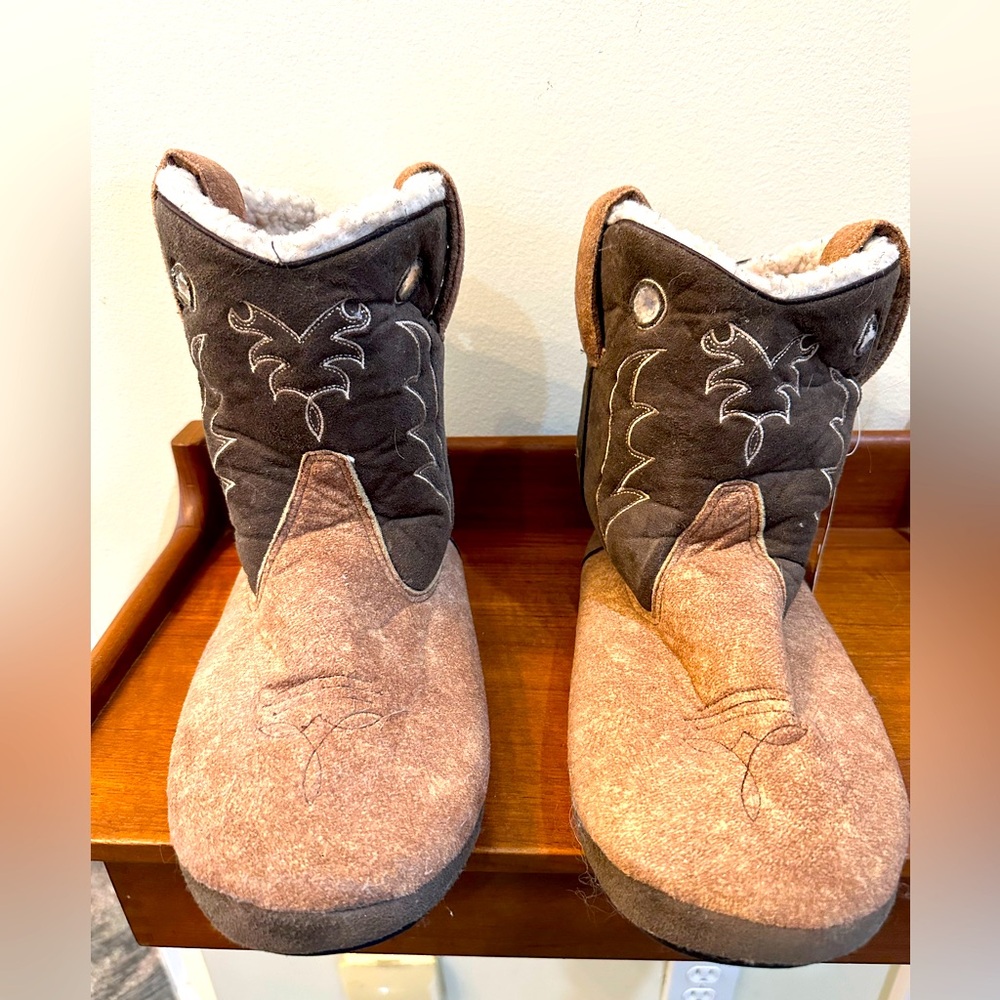 Cowboy boot slippers